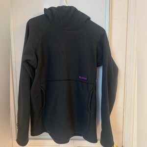 Women’s Medium Melanzana WindPro Hoodie in black/charcoal
